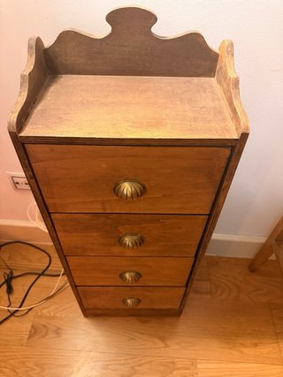 Escritorio vintage de madera + cajonera