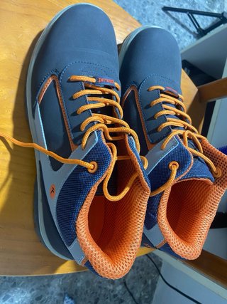 Zapatos de trabajo ISSALINE azul y naranja