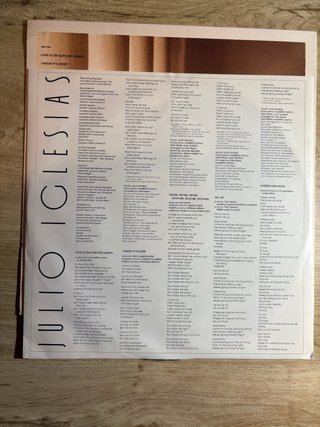 Vinilo LP Julio Iglesias - Non Stop (1988)