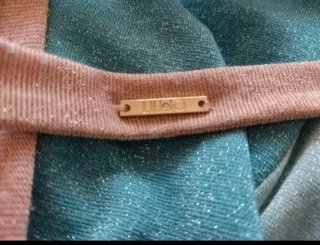 Abito da cerimonia blu e rosa