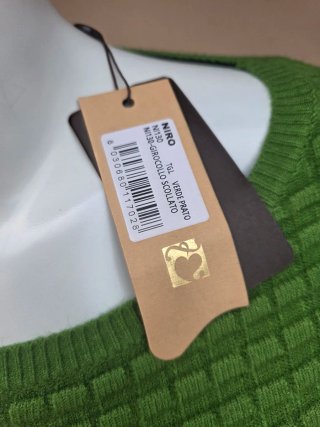 Maglione donna verde lavorato taglia L - nuovo