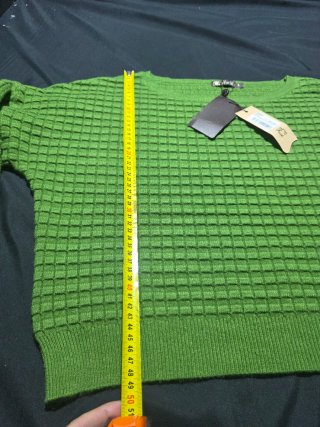 Maglione donna verde lavorato taglia L - nuovo