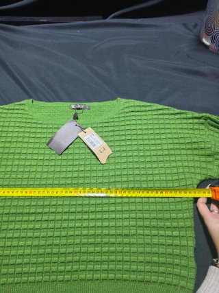 Maglione donna verde lavorato taglia L - nuovo