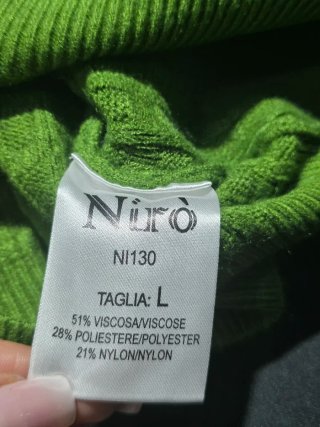 Maglione donna verde lavorato taglia L - nuovo