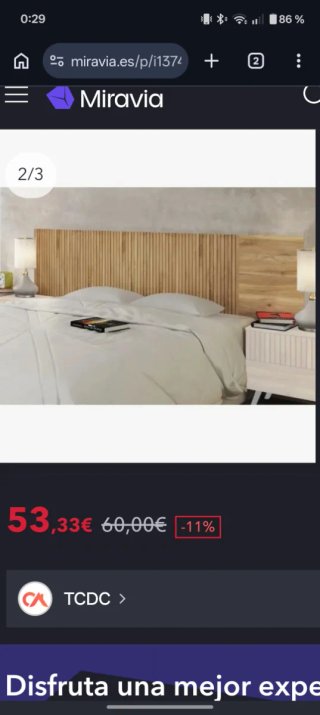 Cabecero de cama de madera TCDC