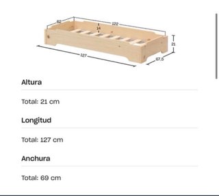 Cama Montessori 120x60 apilable Lufe
