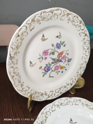 LIMOGES AVE DEL PARAISO PORCELANA POSTRE