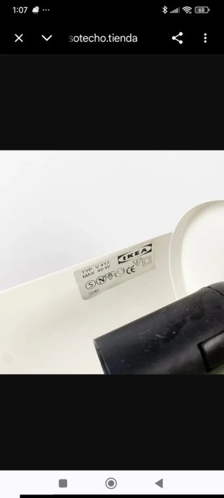 Aplique de pared IKEA blanco, modelo Lod 1986