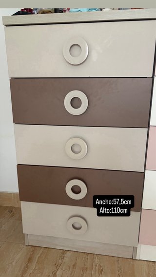 Dormitorio completo: Cama, Tocador, Cómoda y Armar