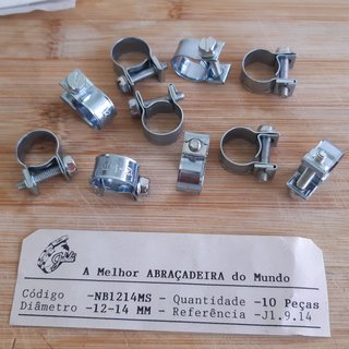 10 Abraçadeiras Metal Aço Zincado JUBILEE Juniors