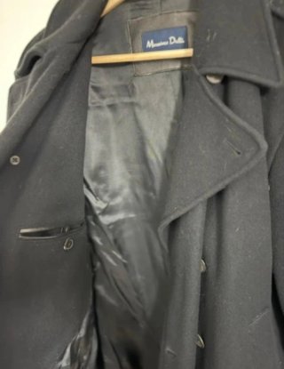 Abrigo Massimo Dutti azul marino