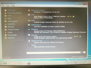 Fujitsu Siemens V5535 Win7 Pro SSD 4GB