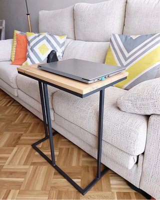 Mesa auxiliar moderna madera y metal