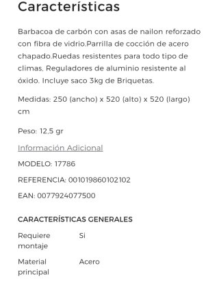 Barbacoa Weber Compact 47cm