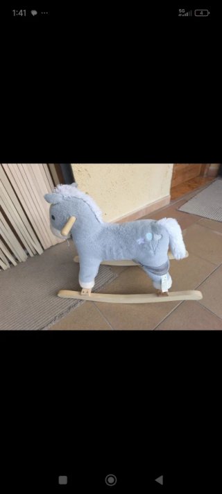 Caballito balancín gris