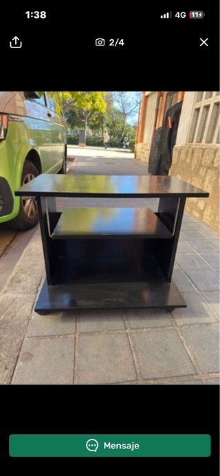 Mesa de centro de madera negra