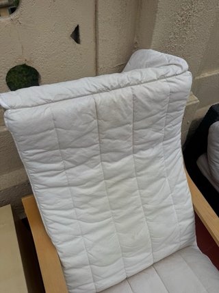 Silla Poäng Ikea Madera y Tela Blanca