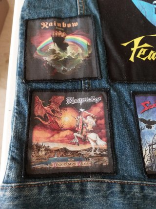 Gilet Jeans Rock Metal Patch