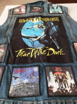 Gilet Jeans Rock Metal Patch