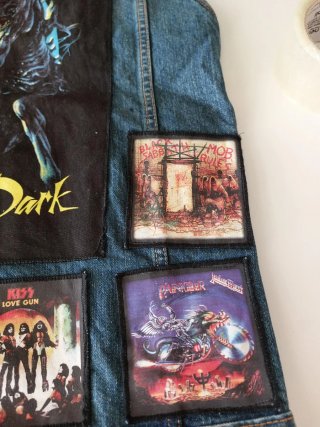 Gilet Jeans Rock Metal Patch