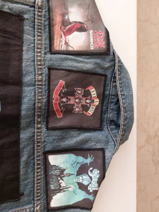 Gilet Jeans Rock Metal Patch