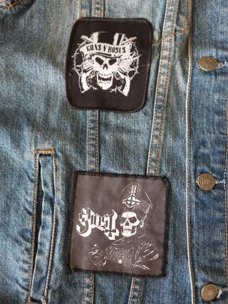 Gilet Jeans Rock Metal Patch