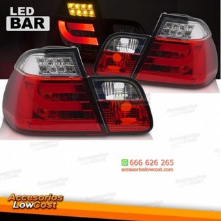 PILOTOS TRASEROS LED ROJO BLANCO para BMW E46 01-
