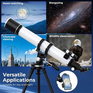 Telescopio refractor 90/900 mm con trípode NUEVO
