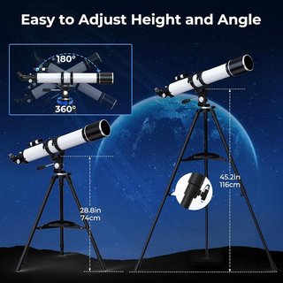 Telescopio refractor 90/900 mm con trípode NUEVO