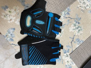 Guantes de Ciclismo MOREOK Negros y Azules talla S