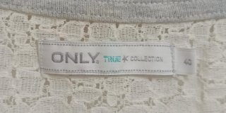 Top indie chic manga corta encaje floral blanco