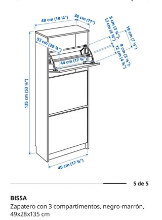 Zapatero BISSA IKEA, oscuro
