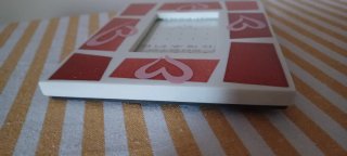 Cornice portafoto glitterata con cuori