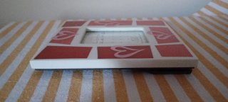 Cornice portafoto glitterata con cuori