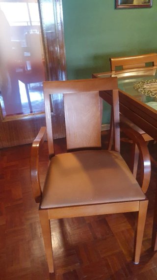 Juego de 4 sillas y 2 sillones de comedor