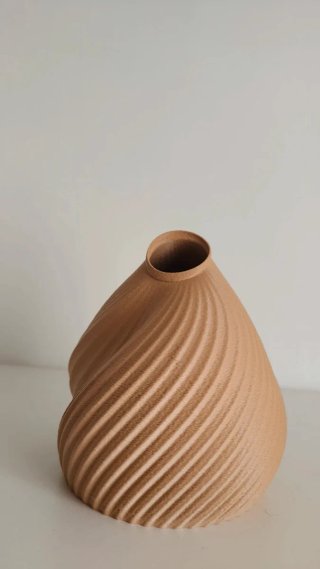 Vaso Design 3D Beige/Marrone