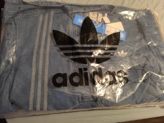 Chaqueta vaquera Adidas estilo chino gris