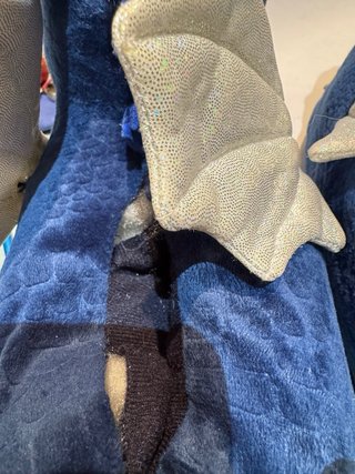 Pantofole drago blu e argento