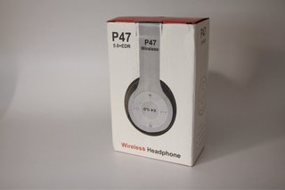 Auriculares Cascos P47 Nuevos Blanco y Azul