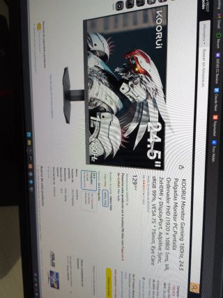 Monitor 24.5 pulgadas FULL HD 180hz