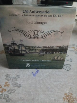 Moneda 10€ Plata 250 Aniv. España y EEUU