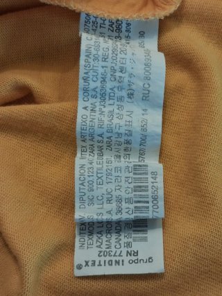 Top Zara Mostaza Talla 13/14