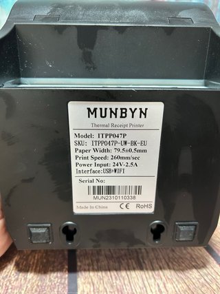 Impresora térmica tickets MUNBYN WiFi USB 80mm TPV