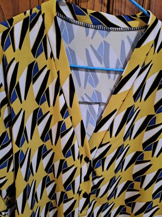 Camicia donna gialla fantasia Taglia L IT 44 EU 40