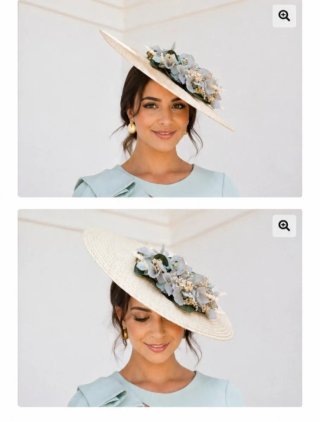 Tocado Pamela Beige y Verde