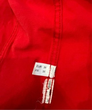 Giacca jeans rossa taglia S