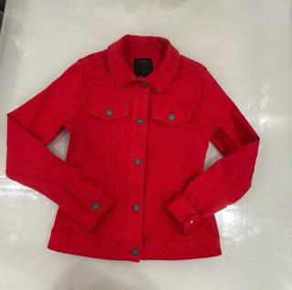 Giacca jeans rossa taglia S