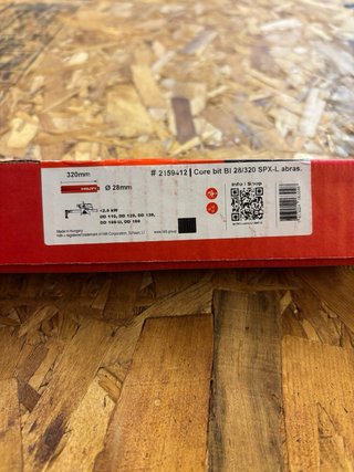Hilti coronas BI 28/320 SPX-L nuevas + TE-Y RT