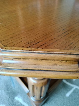 Mesa de centro maciza de castaño
