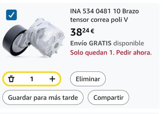 Brazo Tensor Correa INA Schaeffler 531 0148 10